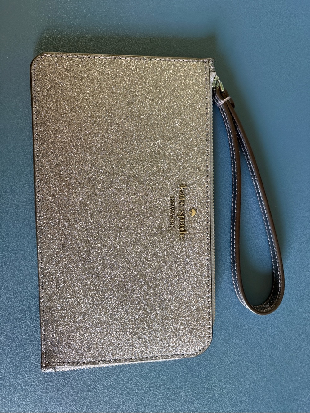kate spade Gold Glitter Wristlet